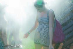 Under the spray