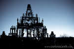 The silhouette of the temple.