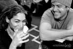 Laughing Los Angeles peeps Athena and Patrick