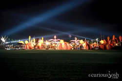 Oasis at night