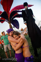 Hugs, Flower, Stilts and spectator
