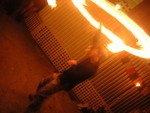 Shanan and his helicopter of flame!