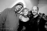 Twan and Kevissimo give Marian the sandwich hug