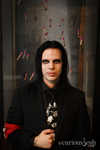 A slightly happier portrait of the artist... Amongst his own blood.