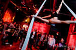 Fire 'n' Ice aerialists twist high above the crowd