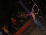 Without fire, this is just dave dancin' topless in front of a band.